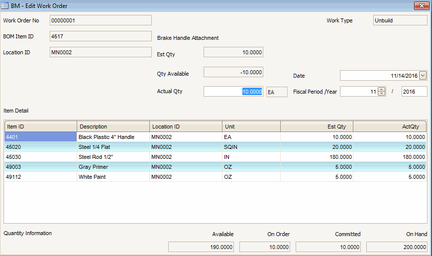 Confirm/Cancel Work Orders