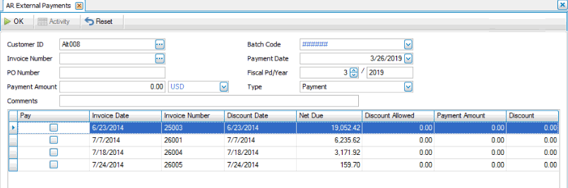 External Payments